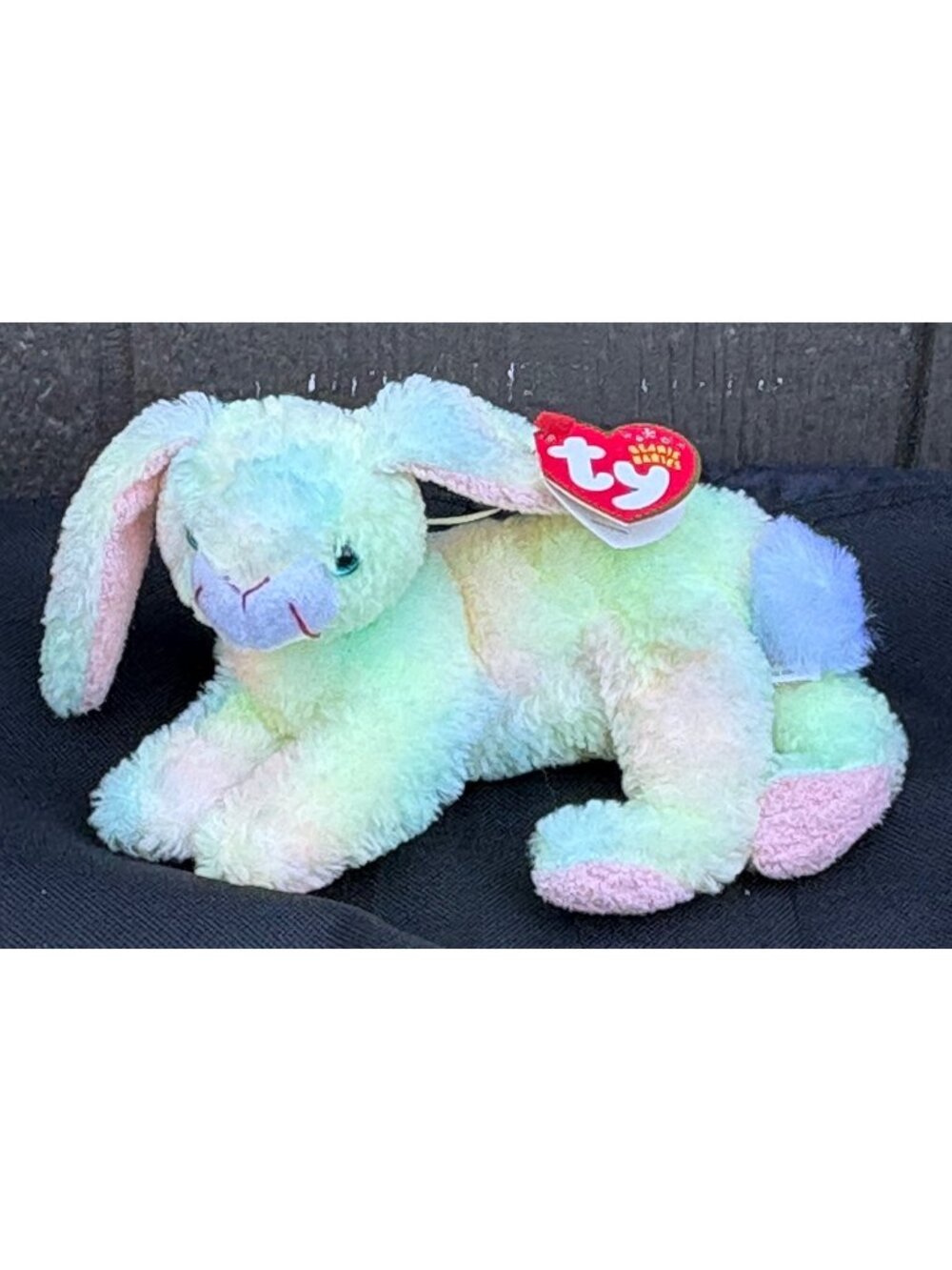 Ty Beanie Babies Cottonball Bunny Rabiit Plush Pastel 2001 Toy Stuffed Animal